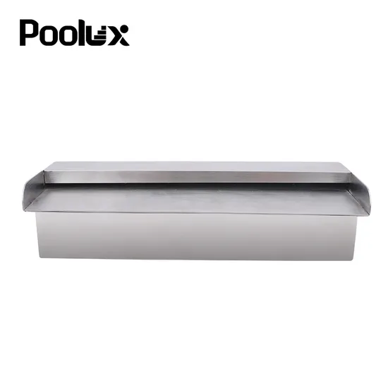 Cascata a sfioro con lama per laghetto, cascata da 30 cm e 60 cm, fontana in acciaio inox per piscina da giardino, giochi d'acqua per esterni