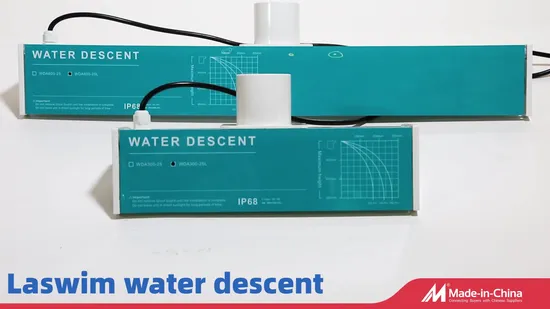 Cascata e discesa d'acqua in acrilico colorato per la decorazione della piscina