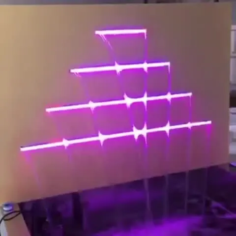 Above Ground Pool Decorative Indoor Wall Mounted LED Waterfall Water Fountain/ Water Curtain 