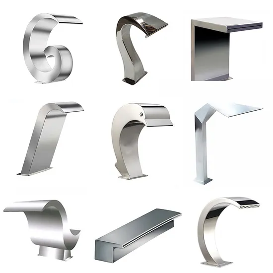 Swimming Pool Waterfall Garden Water Feature Fountain Waterfall Stainless Steel Waterfall 